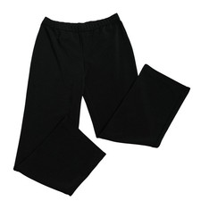 Chico's Travelers Womens Pull On Pants Elastic Waist Straight Leg Black Sz 1 / M