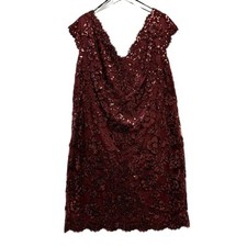 Tadashi Shoji Paillette Embroidered Lace V-Veck Cap Sleeve Dress in Sz 20Q