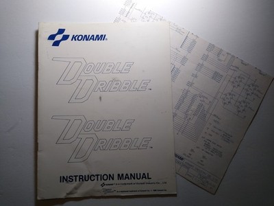 Konami Double Dribble Arcade MANUAL Schematic 1986 Video Game Service Repair
