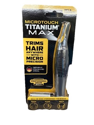 MicroTouch Titanium Max Personal Trimmer for Nose, Ear, & Neck - New & Improved