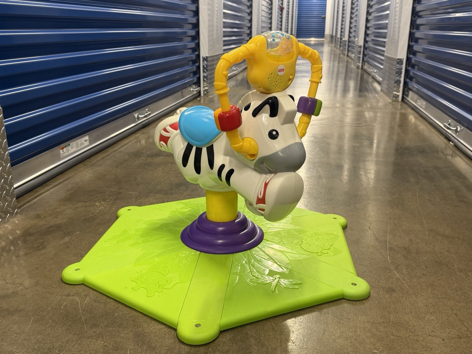 Fisher Price Baby Bounce & Spin Zebra Ride-On with Lights an