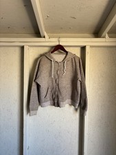 Vintage 70s Boxy Blank Thin Zip UP Hoodie Size S M 4335