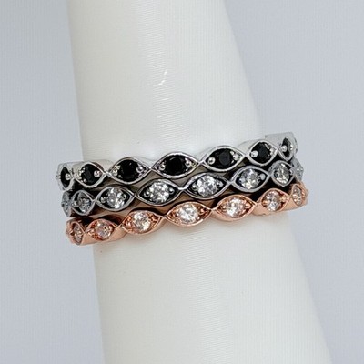 Bomb Party Sz 8 Farmhouse Unicorn Cz & Black Onyx on Mixed Metal RBP4928 RETRO