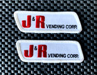 Lot Of 2 J & R Vending Corp Sew On Patch Soft Drinks Snacks 3 1/4" x 1 1/4" Nos
