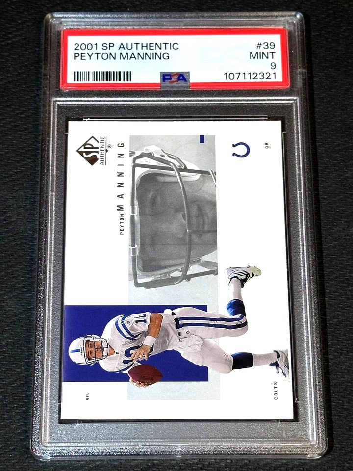2001 SP Authentic #39 Peyton Manning Colts graded PSA 9 - Image 3 of 3