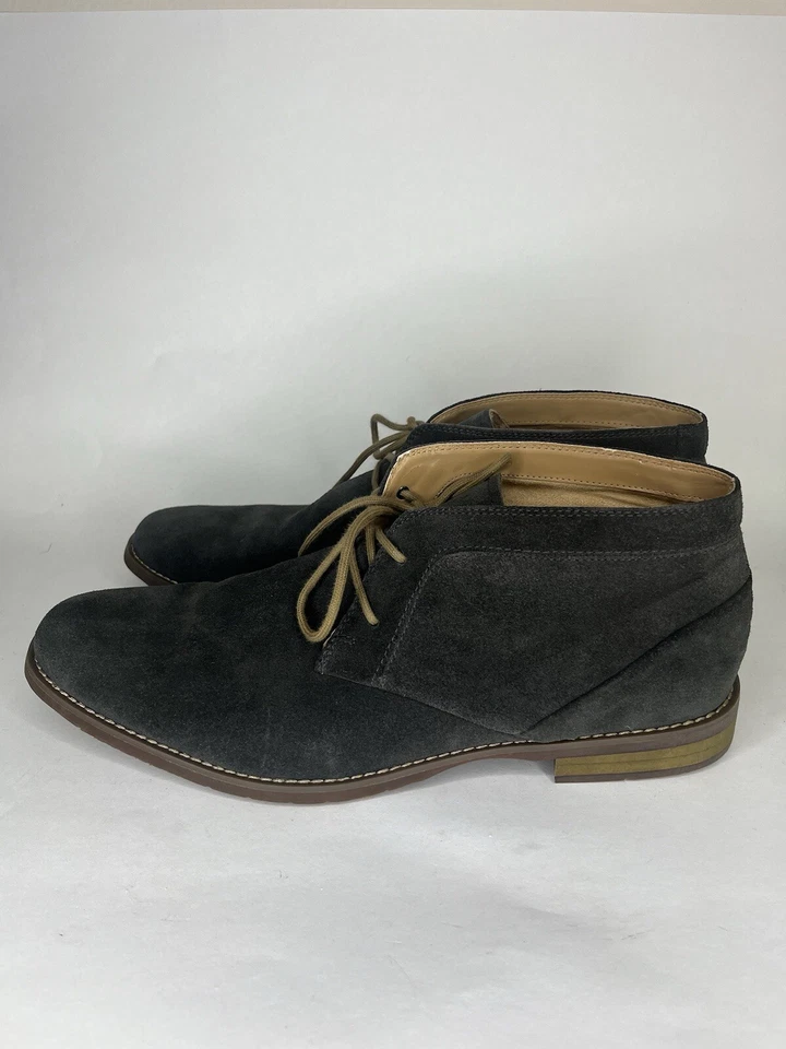 Botas Chukka CALVIN KLEIN Wilson Gris Gamuza Cuero Hombres Talla 13M Con Cordones Foto 3 de 4