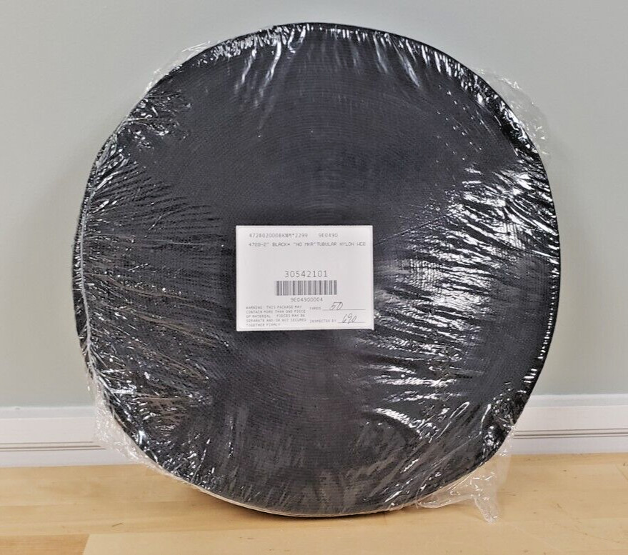 Cinta de tela tubular de nailon negra de 2 pulgadas 4000 lb resistente *50 yardas (150 pies)