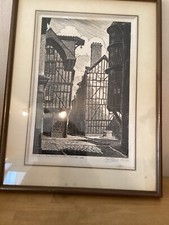 Gravure Numérotée Signée Rue Paillot De Montabert 32x42´passe Partout Biseauté 