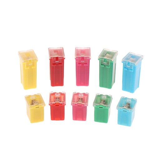 10Pcs Box Shaped Mini Car Fuses Assortment Link Cases Kit For 20A 30A 40 50A 60 - Picture 7 of 12