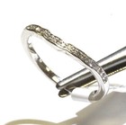 New 14k white gold .16ct SI1 G contour curved diamond wedding band ring 2.2g 7 — photo 5