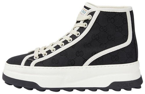 Gucci 256600 Mens 9 Interlocking G Logo Black Calf Rubber Sole Loafer Shoes Gucci 256600 Mens 9.5 Interlocking G Logo Black Calf Rubber  main image 4