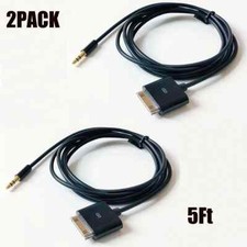 2PACK Dock Connector to 3.5mm Jack Line Out Aux Cable Lead for iPod/iPhone/iPad