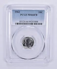 1962 Roosevelt Dime MS66 FB PCGS Blue Label
