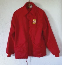 Vintage Red Swingster Funk's G Hybrids Mens Small Fleece Lined Farmer Jacket