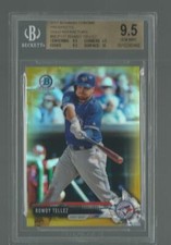2017 BOWMAN CHROME ROWDY TELLEZ BLUE JAYS RC GOLD REFRACTOR 26/50 BGS 9.5 GEM MT