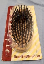 Boar Hair Bristle Beard Mustache Brush Palm Soft Round Wood Handle 5" NEW