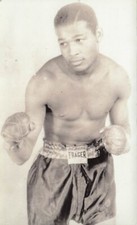 RPPC Sugar Ray Robinson Boxing Hall of Fame Boxer Gloves Photo Postcard G19