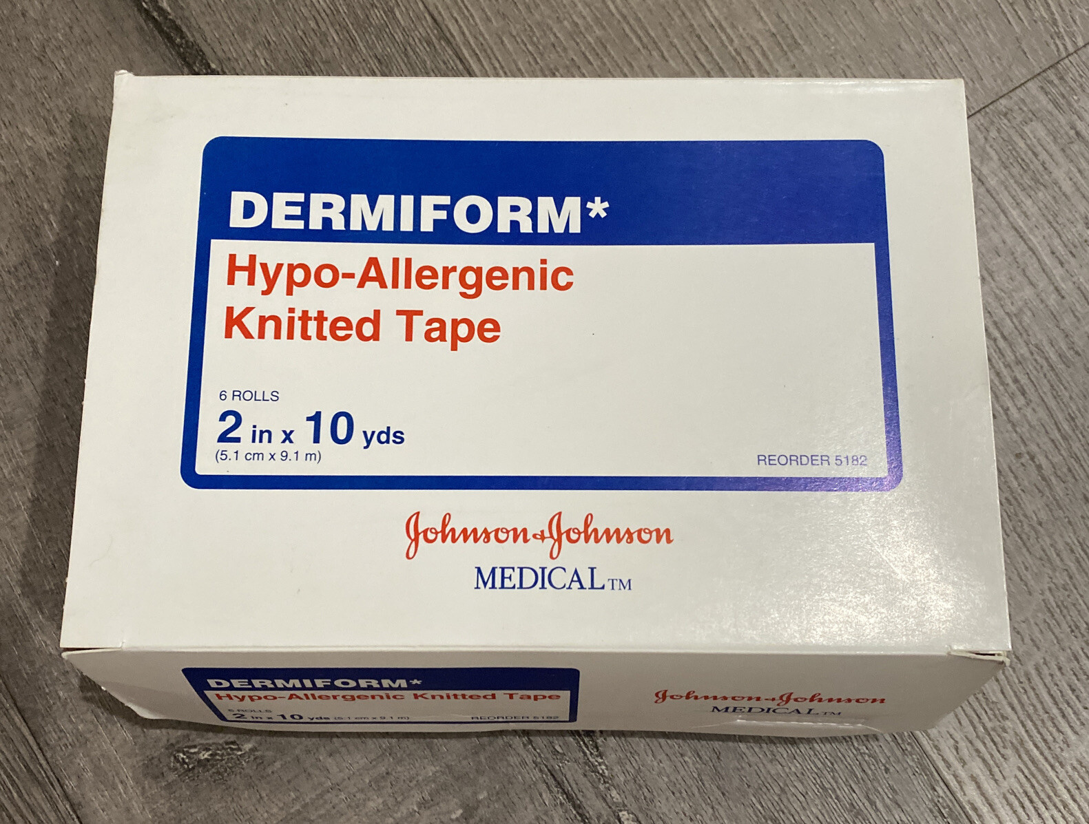 2” ” Dermicel Hypoallergenic Knitted Tape 5182 Johnson & Johnson 5