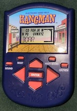 Hangman Electronic Hand Held Game Milton Bradley 1995 Tested