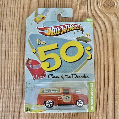 Hot Wheels 1956 Ford F100 Panel Cars of The Decades 50s Tire Service Truck 2011