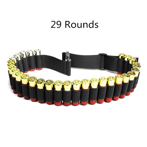 US Tactical Bandolier Belt 29 Round 12GA 20GA Shotgun Sling Ammo Waist Holder - Picture 6 of 11