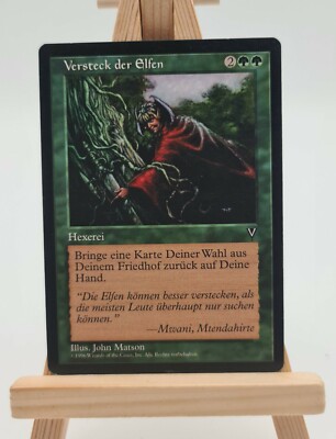 Hideout of the Elves Visions Magic Card MTG German (Elven Cache)