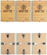 Glass Clip Picture Frames - Pack of 3, Clear Craft Photo Frames