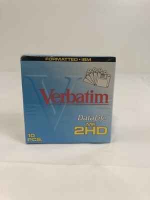 NEW 10 PCS Verbatim DataLife 2HD IBM Formatted 3.5'' Microdisks Floppy Disk 87410