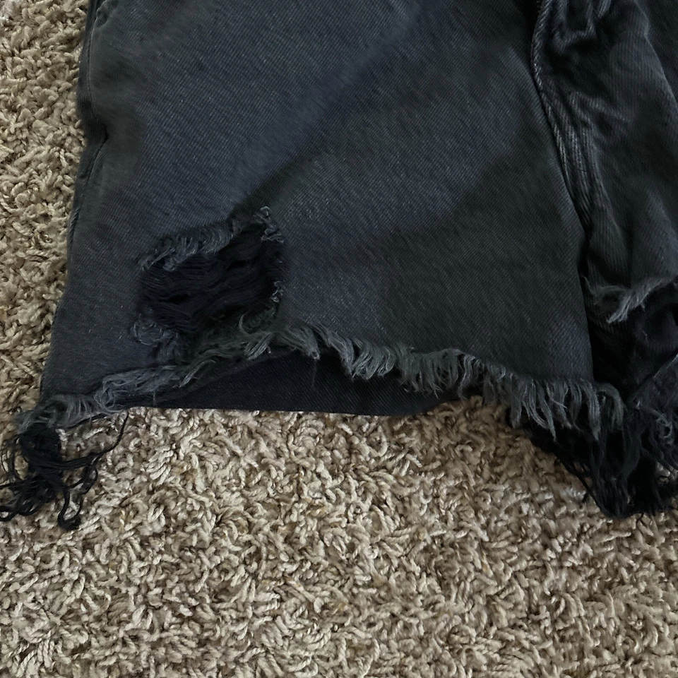 Pantalones cortos negros de tiro medio Wrangler diseño vintage mujer talla mediana Foto 3 de 4