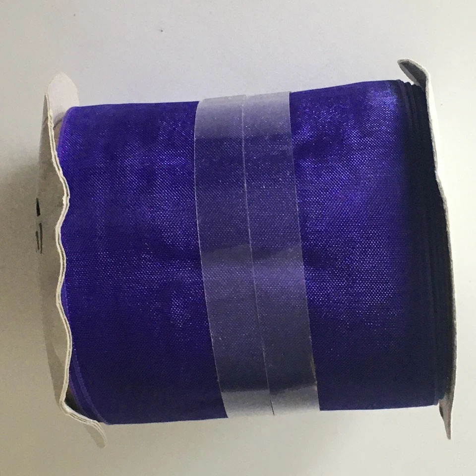 Michaels Stores Special Value Sheer Purple Ribbon 3" x 3yd Lightweight Craft Bow - Image 4 of 4