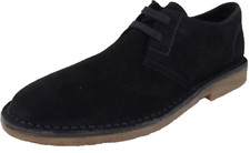 Image of Hush Puppies Mens Navy Real Suede Desert Shoes