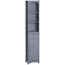 HOMCOM Bathroom Storage Cabinet, Free Standing Bathroom Storage Unit Tall New