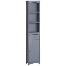 HOMCOM Bathroom Storage Cabinet, Free Standing Bathroom Storage Unit Tall New