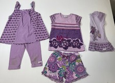 Naartjie Girls Cotton Tank Tee Shirt Tunic Shorts Crop Legging Pant 5Pc Set Sz 4