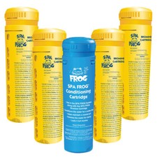 Spa Frog 4 x Bromine 1 x Conditioning Cartridge for Dispenser Hot Tub/Pool