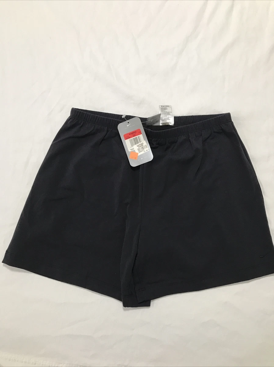 NWT NIKE Women's Large Running Yoga Shorts RN#56323 CA#05553 Black 2001  NEW! USA