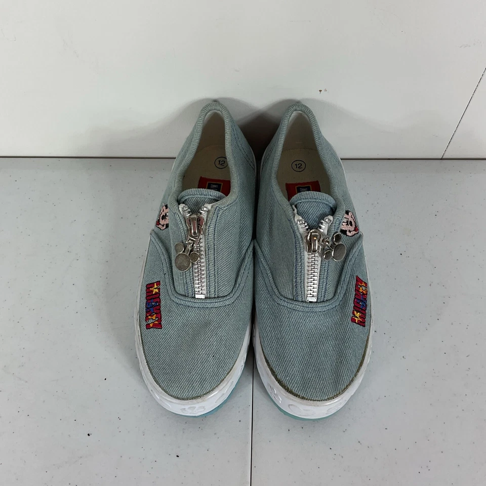 Vintage 90’s Disney Mickey For Kids Denim Mickey Sneakers Slip On Shoes Size 12 - Image 4 of 4