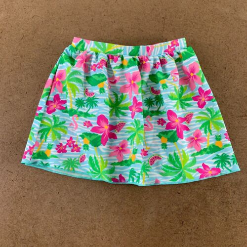 SHIRA Toddler Girl Size 4 Colorful Tropical Flamingo Knee Length Swim Skirt New - Picture 3 of 3