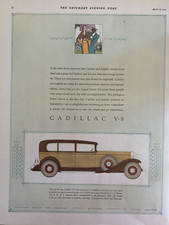 Cadillac Automobile V-8 General Motors Detroit Mich Coach Vintage Print Ad 1931
