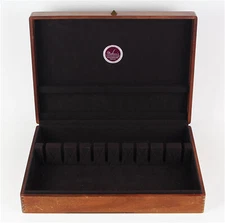 Vintage Naken's Tarnish Proof Wood Silverware Chest