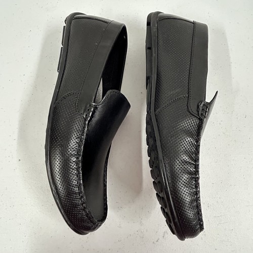 Franco Fortini Men's Slip on Loafer Shoes Black Leather Size US 11 Memory Foam - Picture 12 of 17