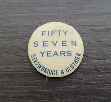 STRAWBRIDGE & CLOTHIER - Vintage 57 Years Anniversary PIN