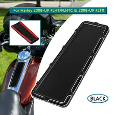 Black Cut Fuel Tank Dash Insert Cover For Harley Road Electra Glide FLHT FLHTC