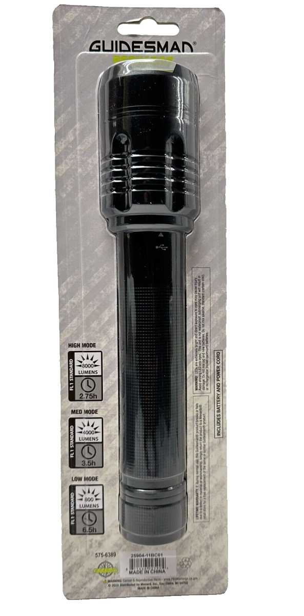 8000 Lumens LED Flashlight Twist Focusing Optics 3 Mode 11