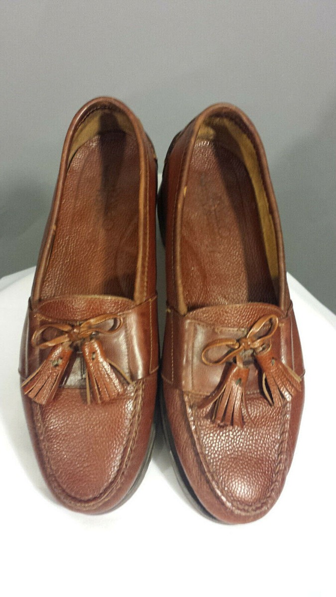 JOHNSTON MURPHY OPTIMA KILTED TASSEL Loafers Brown Leather  display picture 3