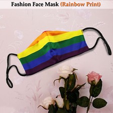 Rainbow Print Face Mask Cotton Muffle Washable Face Cover Men/Women Reusable