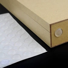 100 Pcs Rubber Self-Adhesive Feet Clear Round Bumper Door Buffer Furniture Pad Y