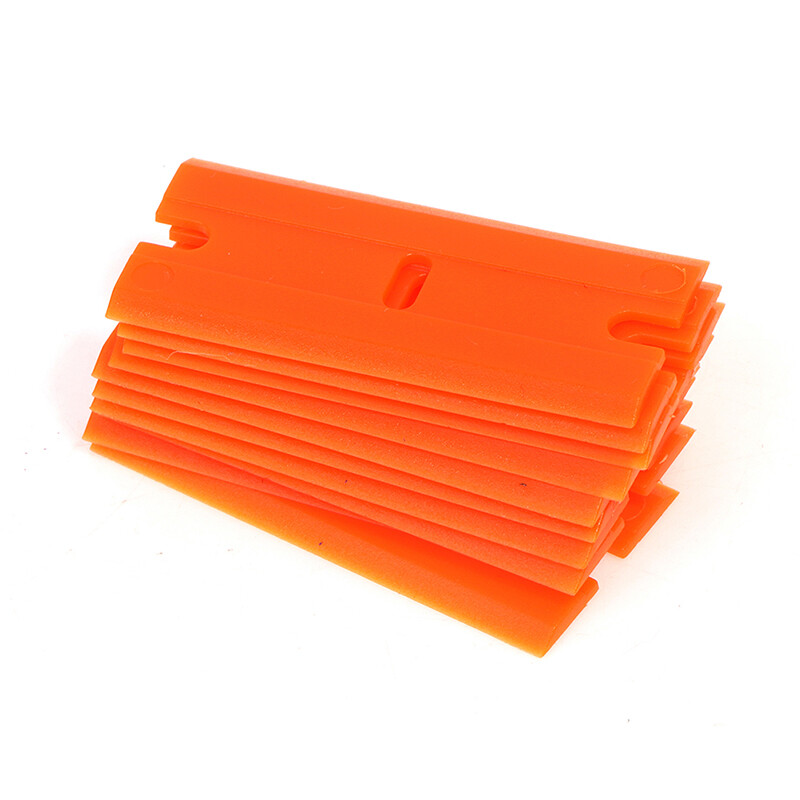 Plastic Razor Scraper With 10pcs Blades Removing Car Labels Stickers