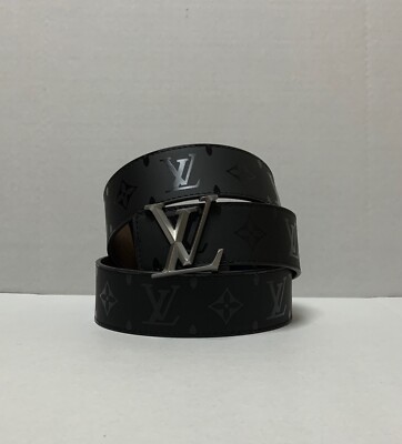 Louis Vuitton Reversible Monogram Belt Black Brown 40mm Size