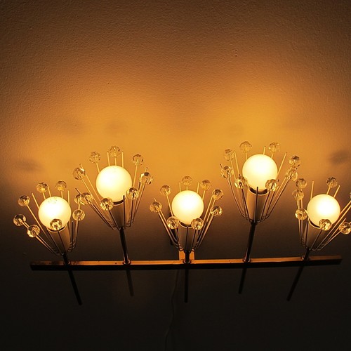 Wandleiste Wandlampe 50s Mid Century brass wall lamp Emil Stejnar Rupert Nikoll - Picture 10 of 12